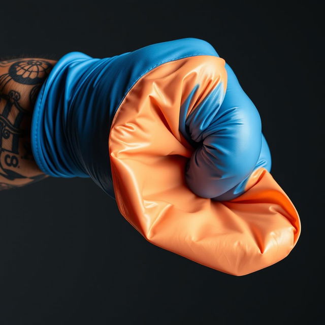 An extreme close-up view showcasing a large, muscular African American arm, with intricate prison tattoos decorating the skin