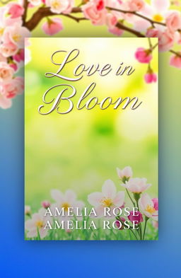 A romantic book cover featuring lush springtime scenery with blooming flowers, symbolizing love and renewal