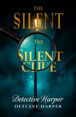 A captivating book cover design for 'The Silent Clue' by Detective Harper