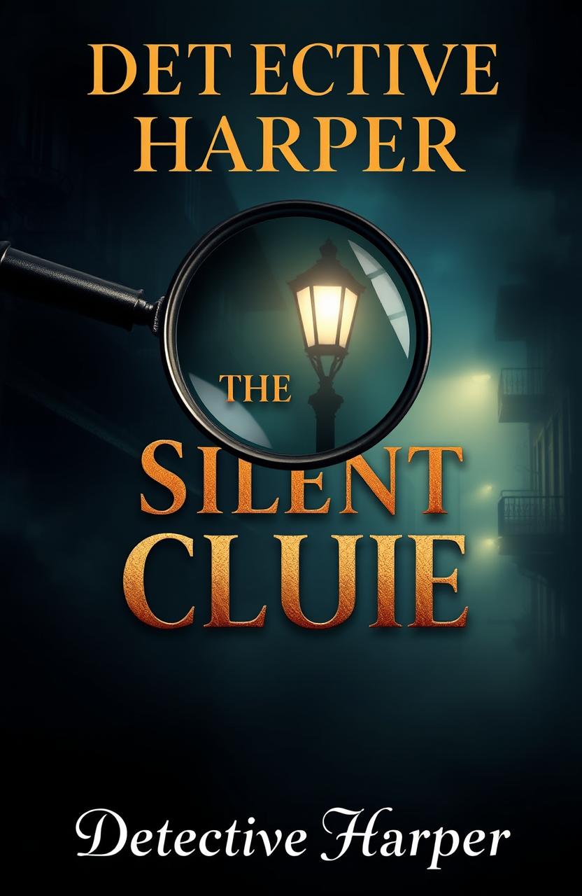 A captivating book cover design for 'The Silent Clue' by Detective Harper