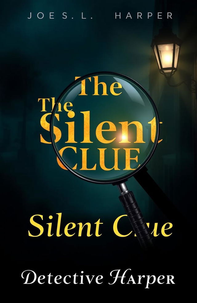 A captivating book cover design for 'The Silent Clue' by Detective Harper