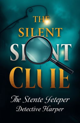 A captivating book cover design for 'The Silent Clue' by Detective Harper