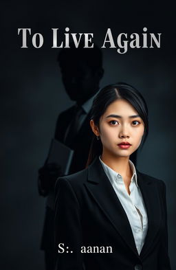 A Wattpad novel cover for "To Live Again" featuring a woman in a sleek black business suit in the foreground