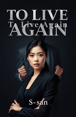 A Wattpad novel cover for "To Live Again" featuring a woman in a sleek black business suit in the foreground