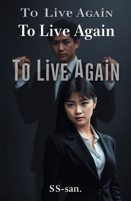 A Wattpad novel cover for "To Live Again" featuring a woman in a sleek black business suit in the foreground