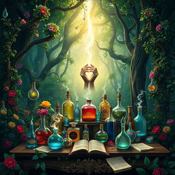 A stunning book cover design for a herbalism fantasy novel