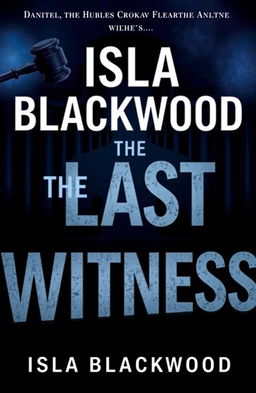 A book cover for 'The Last Witness' by Isla Blackwood, featuring a dark, suspenseful atmosphere