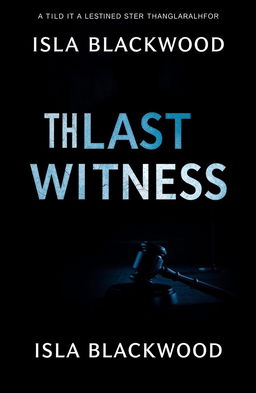 A book cover for 'The Last Witness' by Isla Blackwood, featuring a dark, suspenseful atmosphere