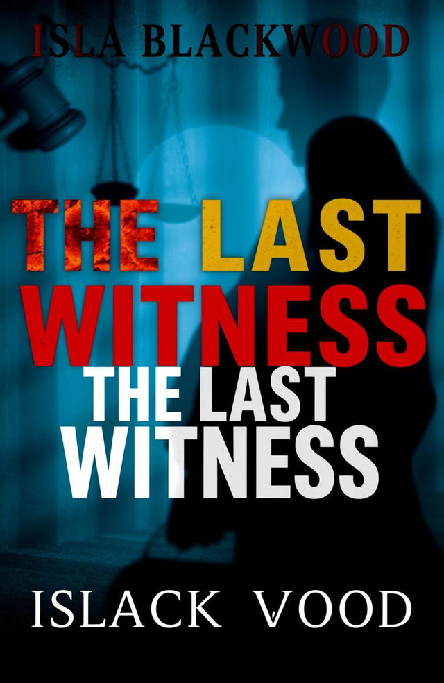 A book cover for 'The Last Witness' by Isla Blackwood, featuring a dark, suspenseful atmosphere