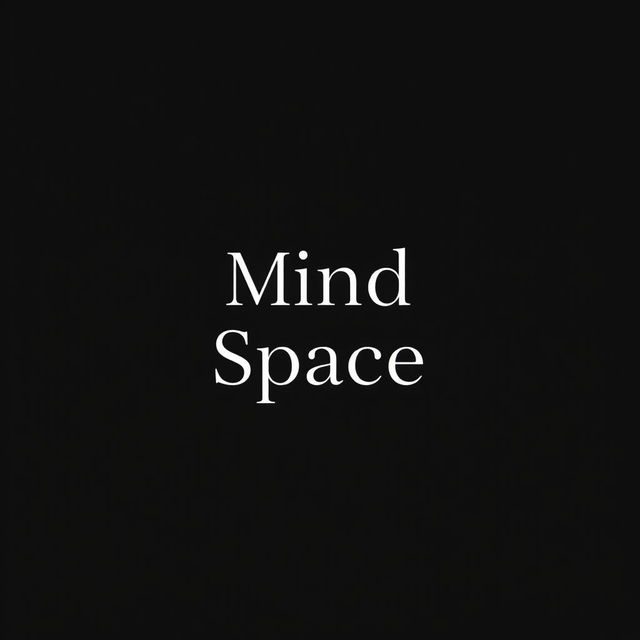 A sleek black background featuring the words "Mind Space" elegantly displayed in a modern, minimalist font