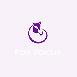 A minimalist logo for a Telegram channel named 'FOX FOCUS', focused on preparing for OGE in Russia