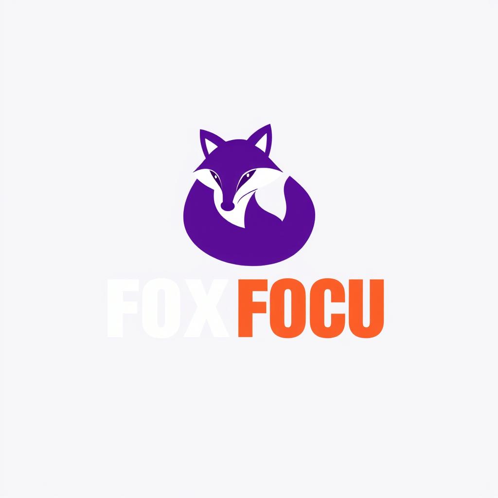 A minimalist logo for a Telegram channel named 'FOX FOCUS', focused on preparing for OGE in Russia