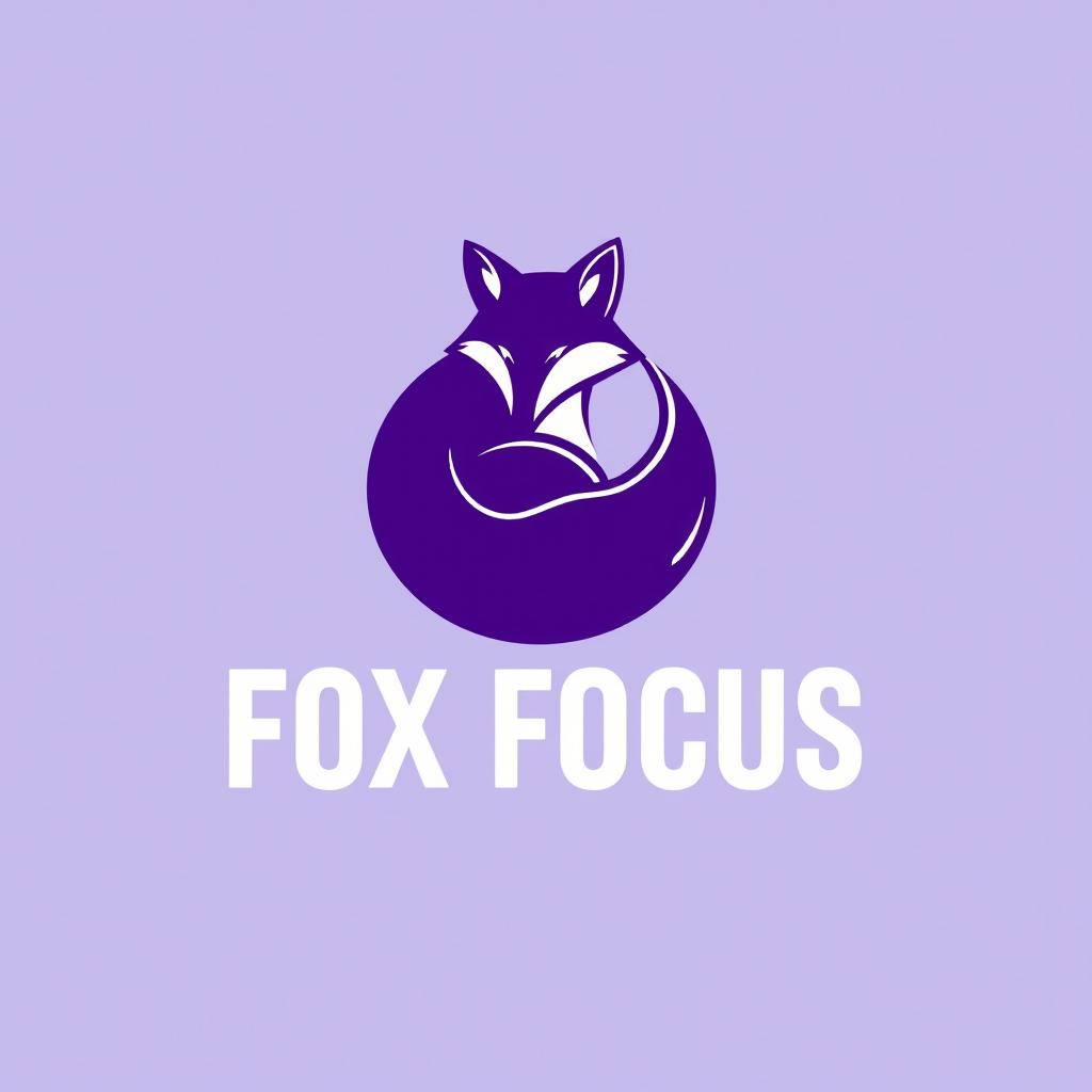 A stylish logo for a Telegram channel called 'FOX FOCUS', aimed at OGE preparation in Russia