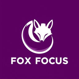 A stylish logo for a Telegram channel called 'FOX FOCUS', aimed at OGE preparation in Russia
