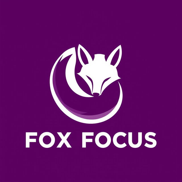 A stylish logo for a Telegram channel called 'FOX FOCUS', aimed at OGE preparation in Russia