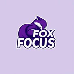 A vibrant and contemporary logo design for a Telegram channel named 'FOX FOCUS', featuring a stylized fox curled up in a playful and trendy manner