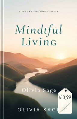 A captivating book cover design for 'Mindful Living' by Olivia Sage