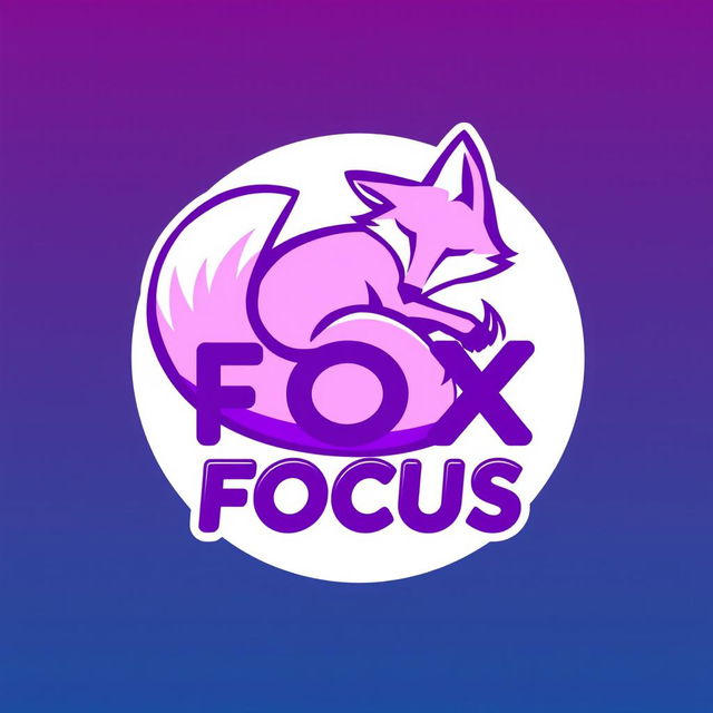 A stylish and modern logo design for a Telegram channel called 'FOX FOCUS', focusing on preparation for the OGE