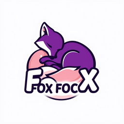 A trendy logo design for a Telegram channel called 'FOX FOCUS', focusing on OGE preparation