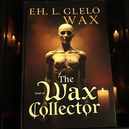 The cover of a book titled 'The Wax Collector' featuring a haunting and atmospheric design
