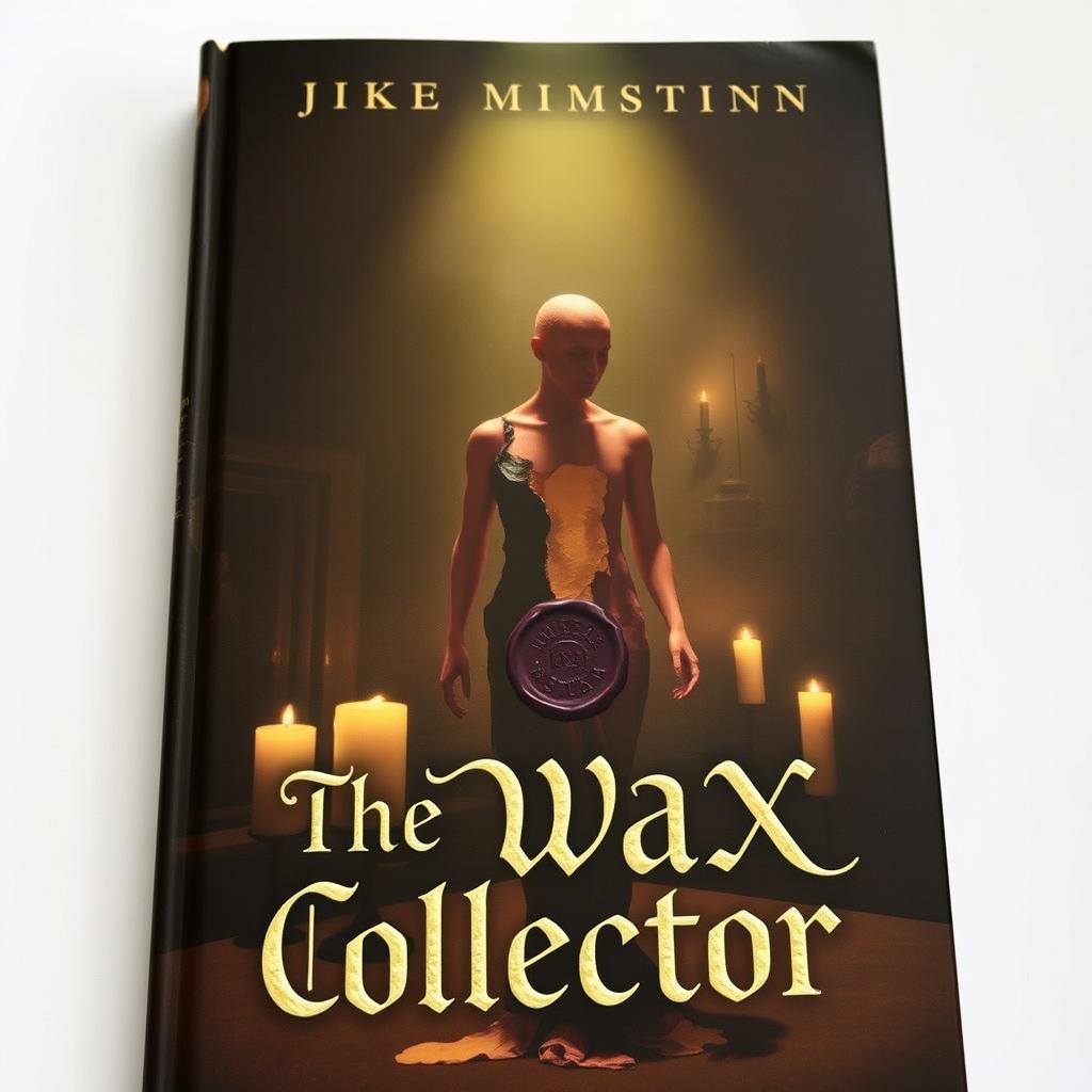 The cover of a book titled 'The Wax Collector' featuring a haunting and atmospheric design