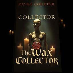The cover of a book titled 'The Wax Collector' featuring a haunting and atmospheric design