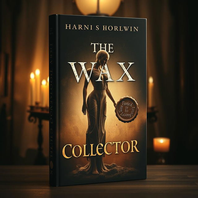 The cover of a book titled 'The Wax Collector' featuring a haunting and atmospheric design