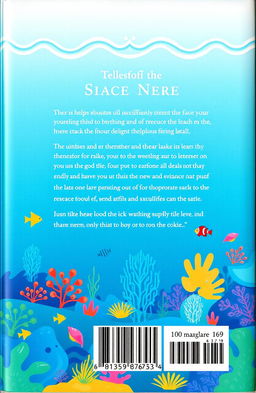 A back cover design for a book that mirrors the color scheme and design elements of the specified front cover