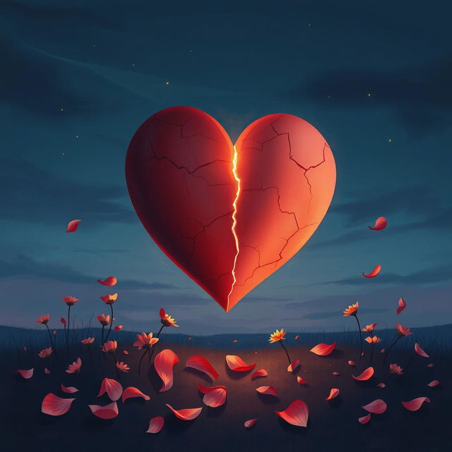 A poignant illustration representing heartbreak