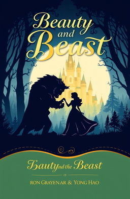 A simple yet enchanting book cover design for 'Beauty and the Beast'