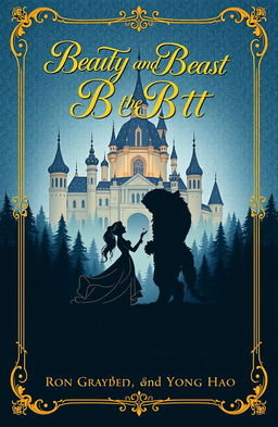 A simple yet enchanting book cover design for 'Beauty and the Beast'