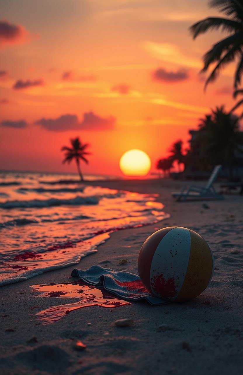 A chilling scene set in a blood-soaked holiday setting