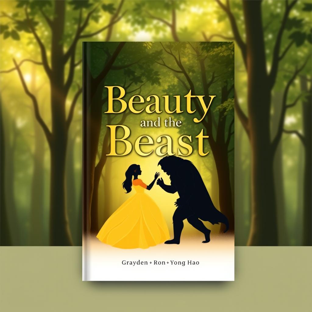 A simple and elegant book cover design for 'Beauty and the Beast'