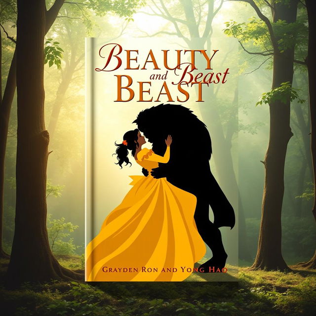 A simple and elegant book cover design for 'Beauty and the Beast'