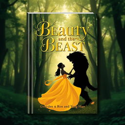 A simple and elegant book cover design for 'Beauty and the Beast'