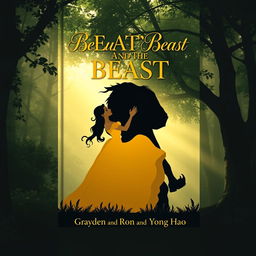 A simple and elegant book cover design for 'Beauty and the Beast'