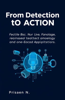A captivating book cover design for a non-fiction title "From Detection to Action: A Deep Dive into Sensor Technologies and Their Applications"