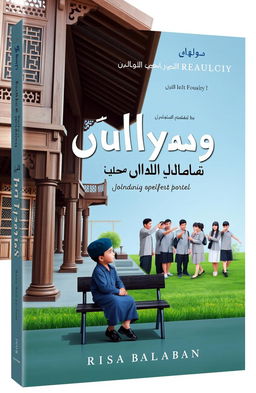 A book cover design that addresses the theme of bullying in a traditional pesantren (Islamic boarding school) setting
