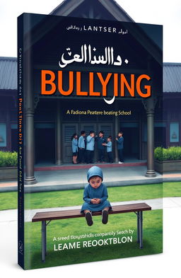 A book cover design that addresses the theme of bullying in a traditional pesantren (Islamic boarding school) setting