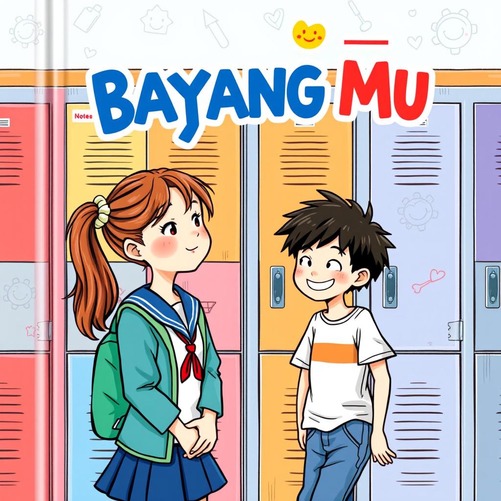 A whimsical book cover for 'Bayang - Bayang Mu'