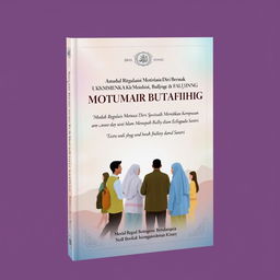 A book cover design for a module titled 'Modul Regulasi Motivasi Diri Berbasis Spiritual untuk Meningkatkan Kemampuan Santri dalam Mencegah Bullying Teman Sebaya pada Santri'