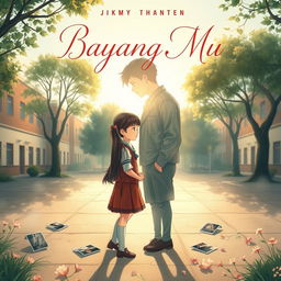 A poignant book cover for 'Bayang - Bayang Mu'