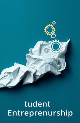 A realistic depiction of crumpled paper transitioning into a smooth surface, symbolizing the transformation of raw ideas into structured business plans