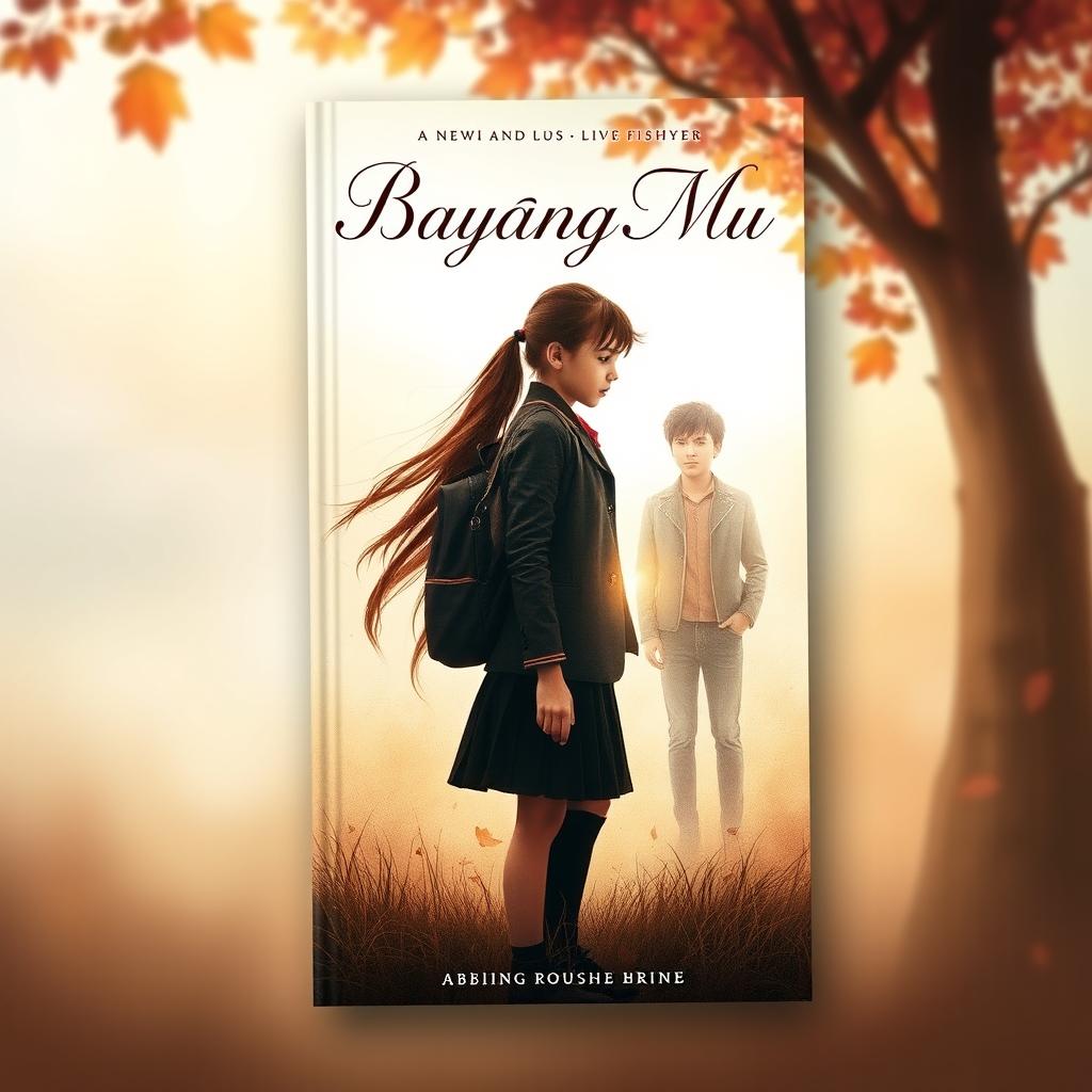 A heartfelt and evocative book cover for 'Bayang - Bayang Mu'