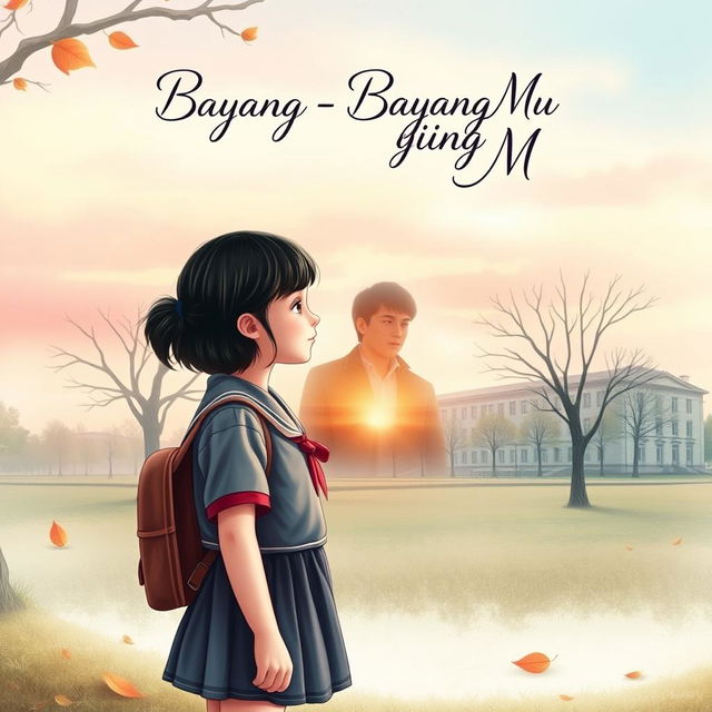 A touching book cover for 'Bayang - Bayang Mu'