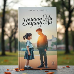 A touching book cover for 'Bayang - Bayang Mu'