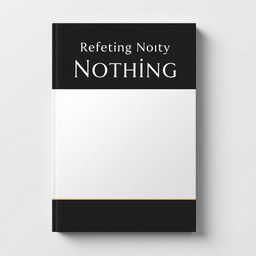 A minimalist book cover design featuring a large, contemporary mirror with a sleek, simple frame