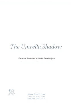 A professional and modern thesis front page designed for a project titled 'The Umbrella Shadow' that focuses on providing home services such as plumbing, electrical work, cleaning, etc