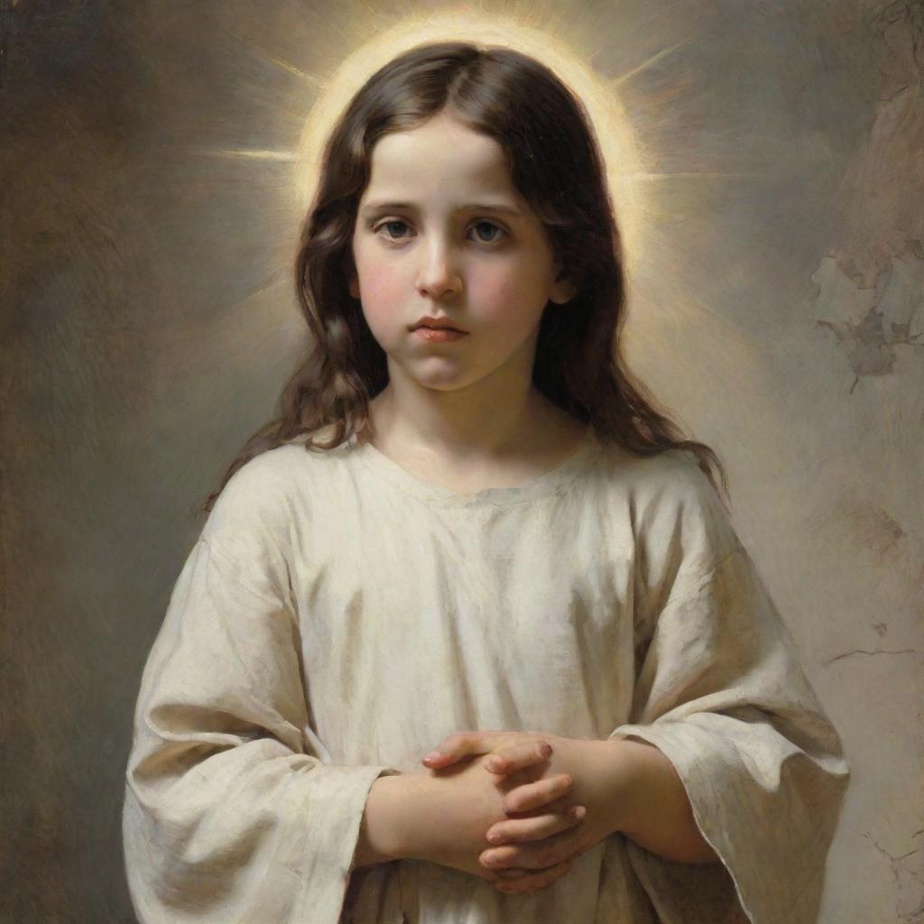 Jesucristo y un niño, estilo Carl Bloch