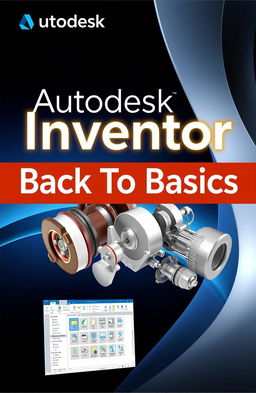 A comprehensive, visually appealing guidebook cover titled 'Autodesk Inventor: Back To Basics'